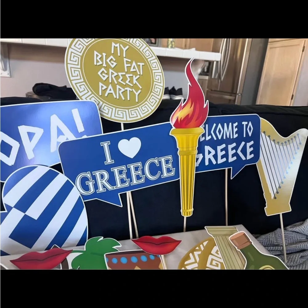 Greek Themed Photo Booth Props for Party Fun